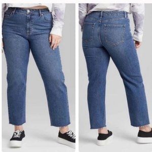 Wild Fable High-Rise Straight Ankle Length Jeans Size 18 Measurements: 19” Waist